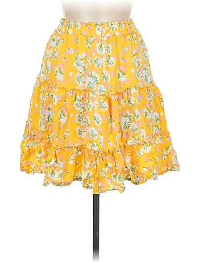 Pre-owned Cynthia Rowley Casual Skirt In Yellow