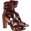 Cynthia Rowley Cece Wrap Heel In Burgundy