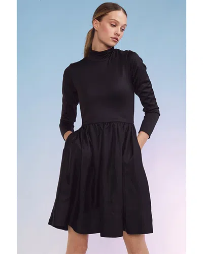 Cynthia Rowley Chase Silk Dress In Black