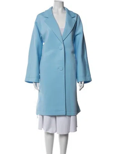 Pre-owned Cynthia Rowley Coat In Blue