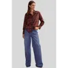 Cynthia Rowley Collectible Silk Shirt In Geo Black/red Combo