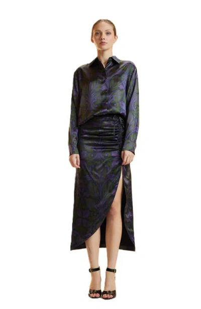 Cynthia Rowley Collectible Silk Shirt In Purple