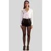 Cynthia Rowley Collectible Silk Shirt In White Gold