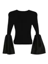 Cynthia Rowley Combo Top In Black