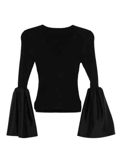 Cynthia Rowley Combo Top In Black