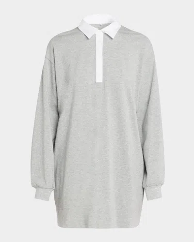 Cynthia Rowley Cotton Rubgy Mini Dress In Gray