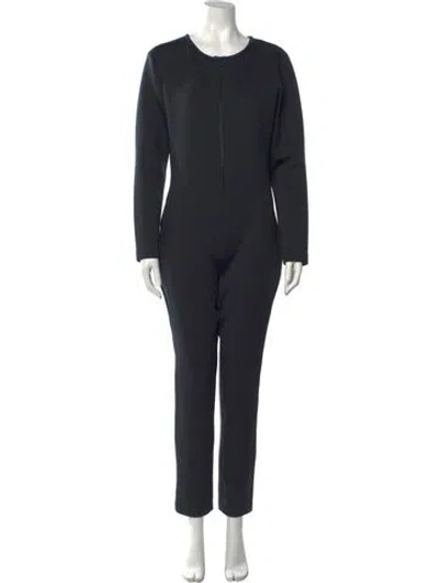 Pre-owned Cynthia Rowley Crew Neck Jumpsuit W/ Tags In Black