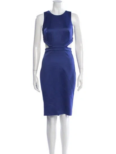 Pre-owned Cynthia Rowley Crew Neck Knee-length Dress In Blue