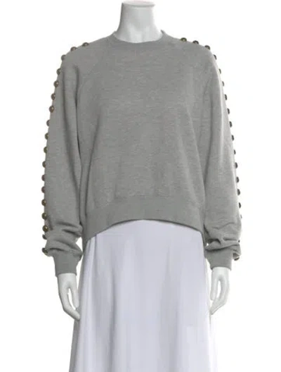 Pre-owned Cynthia Rowley Crew Neck Long Sleeve Sweatshirt In Gray