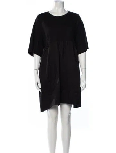 Pre-owned Cynthia Rowley Crew Neck Mini Dress In Blue