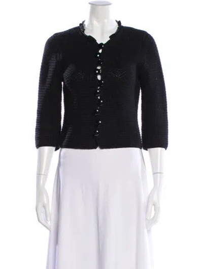 Pre-owned Cynthia Rowley Crew Neck Sweater In Black