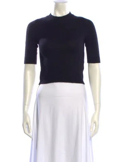 Pre-owned Cynthia Rowley Crew Neck Sweater In Black