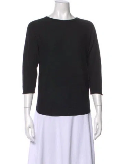 Pre-owned Cynthia Rowley Crew Neck Sweater In Black