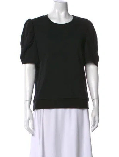 Pre-owned Cynthia Rowley Crew Neck Sweater In Black