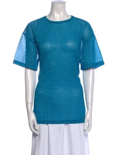 Pre-owned Cynthia Rowley Crew Neck Sweater In Blue