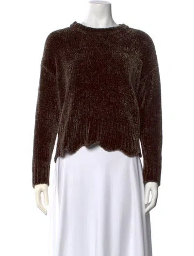 Pre-owned Cynthia Rowley Crew Neck Sweater In Brown