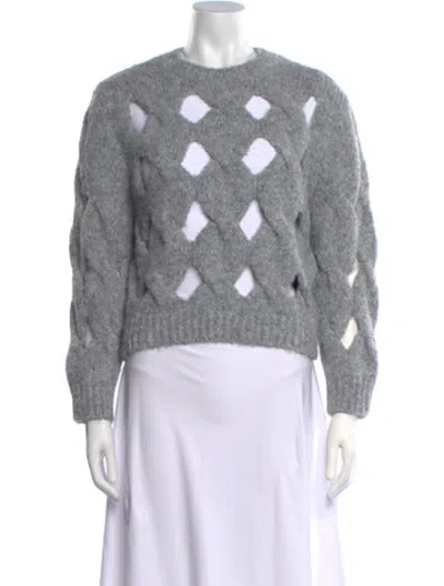 Pre-owned Cynthia Rowley Crew Neck Sweater In Grey