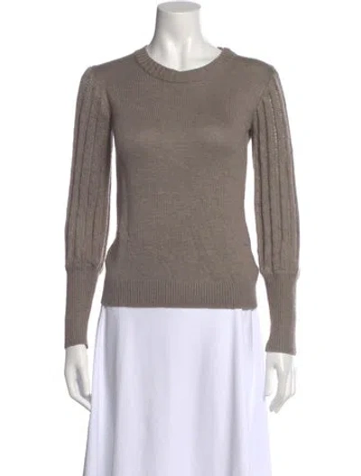Pre-owned Cynthia Rowley Crew Neck Sweater In Neutral