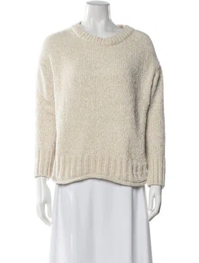 Pre-owned Cynthia Rowley Crew Neck Sweater In Neutral
