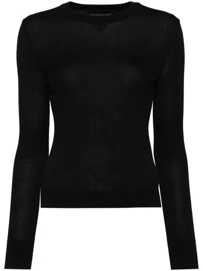 Cynthia Rowley Crew-neck Jumper In Black