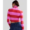 Cynthia Rowley Women's Cropped Striped Turtleneck Top In Multi