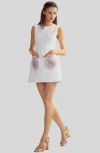 Cynthia Rowley Daphne Jacquard Dress In White