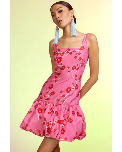 Cynthia Rowley Delilah Silk Taffeta Dress In Pink