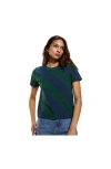Cynthia Rowley Diagonal Stripe Tee In Multi