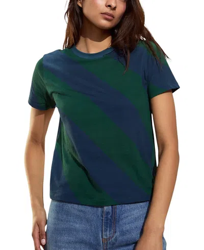 Cynthia Rowley Diagonal Stripe Women's Tee In Multi