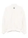 Cynthia Rowley Downtown Leather Bomber Jacket In Neutrals