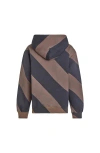 Cynthia Rowley Drew Striped Hoodie In Brown