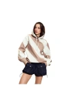 Cynthia Rowley Drew Striped Hoodie In Neutral