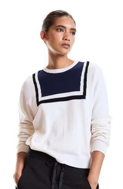 Cynthia Rowley Eastport Knit Pullover In White