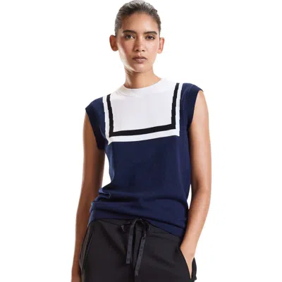 Cynthia Rowley Eastport Sleeveless Knit Pullover In Multi
