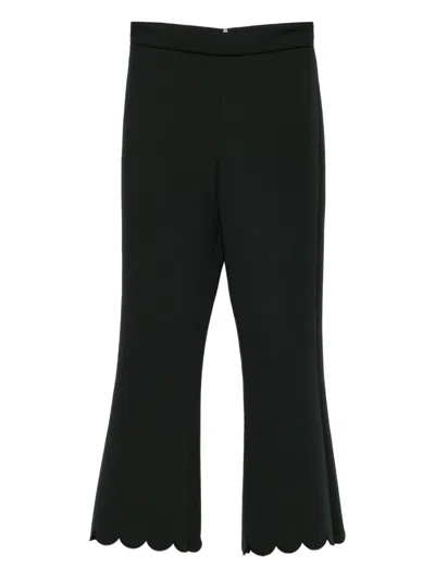 Cynthia Rowley Ella Cropped Trousers In Black