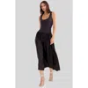 Cynthia Rowley Eloise Drop Waist Dress In Black