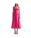 Cynthia Rowley Eloise Drop Waist Dress In Pink