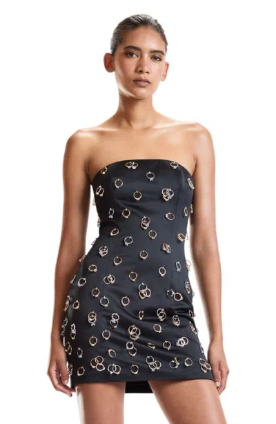 Cynthia Rowley Acquire A Ring Mini Dress In Black
