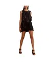 Cynthia Rowley Cascade 3d Lace Mini Dress In Black