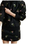 Cynthia Rowley Embroidered Pullover In Black
