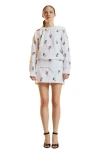 Cynthia Rowley Embroidered Pullover In White