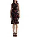 Cynthia Rowley Embroidered Sleeveless Midi Dress In Multi