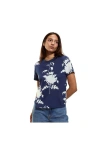 Cynthia Rowley Everyday Cotton Tee In Blue