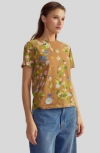 Cynthia Rowley Everyday Cotton Tee In Golden Floral