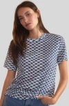 Cynthia Rowley Fanfare Tee In Navy White