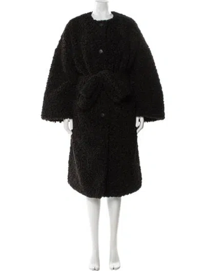 Pre-owned Cynthia Rowley Faux Fur Coat In Gray