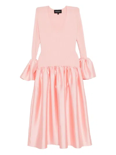 Cynthia Rowley Flared-sleeves Dress In Pink