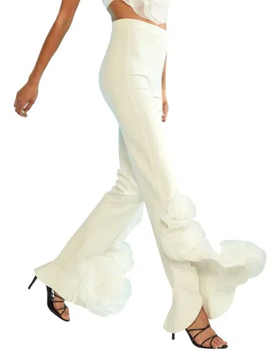 Cynthia Rowley Flora Flare Pants In White