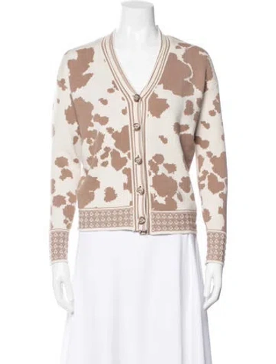 Pre-owned Cynthia Rowley Floral Print Bomber Jacket In Neutral