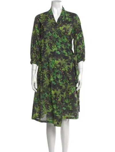 Pre-owned Cynthia Rowley Floral Print Knee-length Dress In Multi